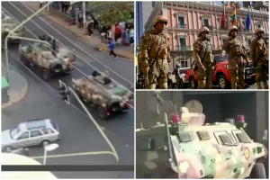 Golpe in Bolivia per 72 ore: tank assalta palazzo governo, l’appello di Arce in diretta tv e l’inno nazionale cantato in strada Golpe in Bolivia per 72 ore: tank assalta palazzo governo, l’appello di Arce in diretta tv e l’inno nazionale cantato in strada