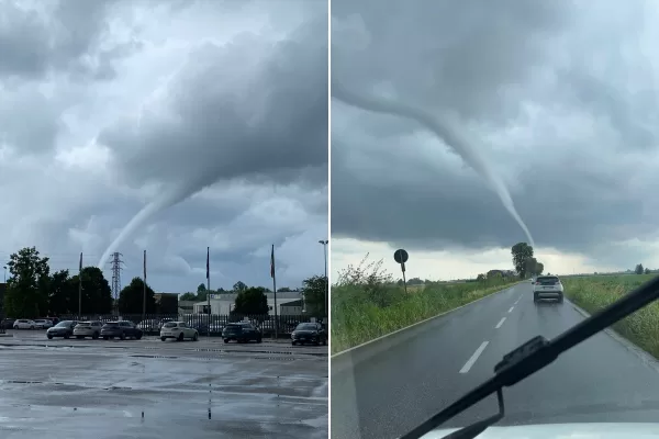 Tromba d’aria, a Rovigo si contano i danni: alberi abbattuti, auto danneggiate e tetti scoperchiati. Città colpita da grandine e bombe d’acqua