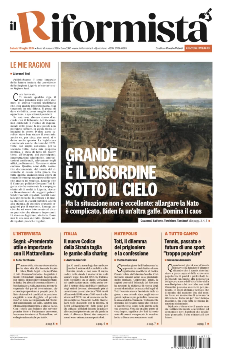 Quotidiano del 13 Luglio 2024