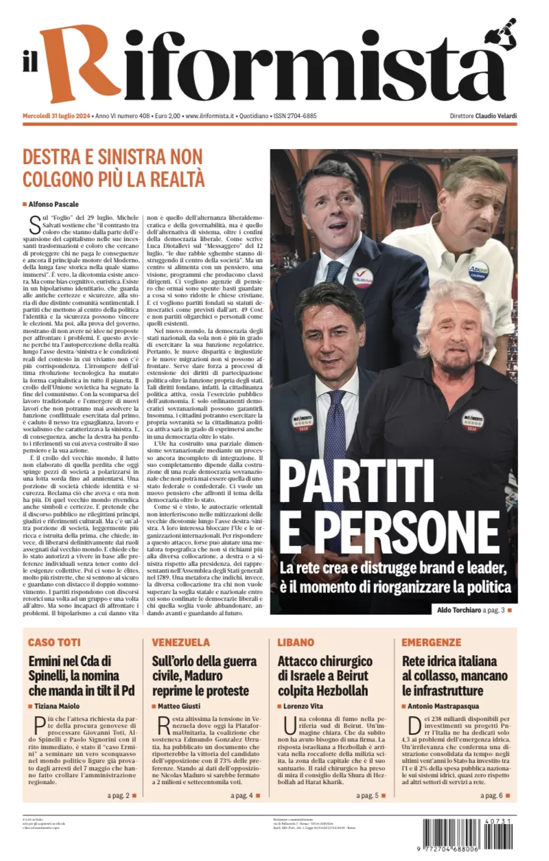Quotidiano del 31 Luglio 2024