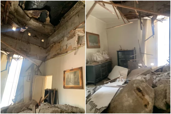 Crolla solaio al quarto piano, anziano salvo perché in un’altra stanza: miracolo a Napoli nella via dove nacque Totò