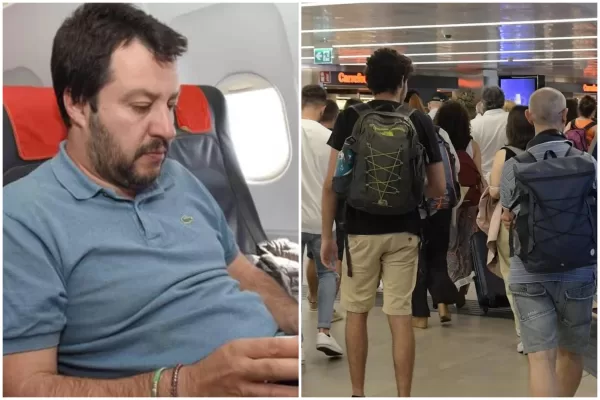 Voli in ritardo o cancellati ma Salvini parte lo stesso (“in economy”): “Dopo Freccia, governo dei fenomeni paranormali”