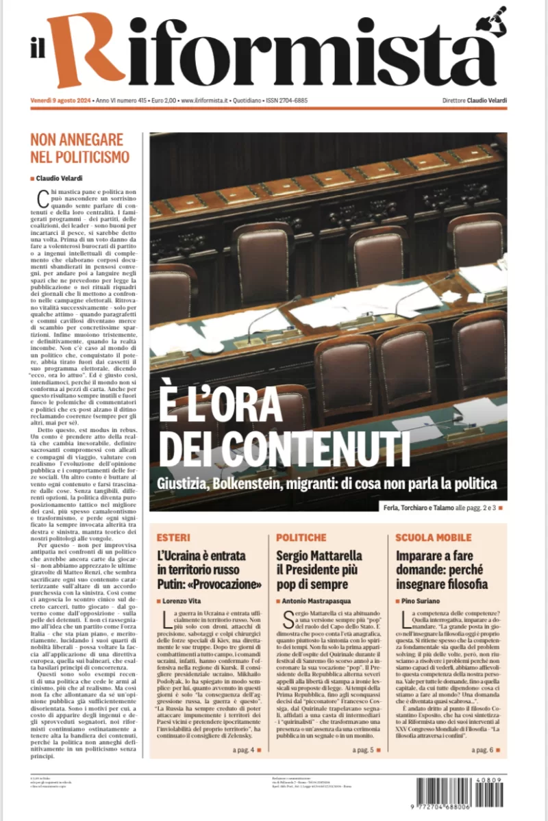 Quotidiano del 9 Agosto 2024