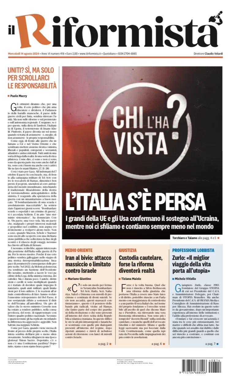 Quotidiano del 14 Agosto 2024