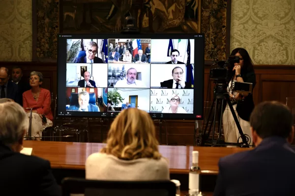 Foto Foto Filippo Attili/Palazzo Chigi/LaPresse  26 luglio 2024 Roma (Italia) Politica –  Presentazione del Piano strategico Zes unica Il Presidente del Consiglio, Giorgia Meloni, ha partecipato alla presentazione del Piano strategico Zes unica, presso la Sala Verde di Palazzo Chigi.DISTRIBUTION FREE OF CHARGE – NOT FOR SALE – Obbligatorio citare la fonte LaPresse/Palazzo Chigi/Filippo Attili