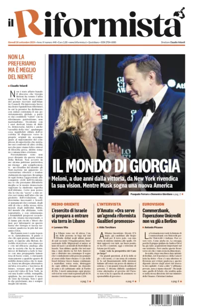 Quotidiano del 26 Settembre 2024
