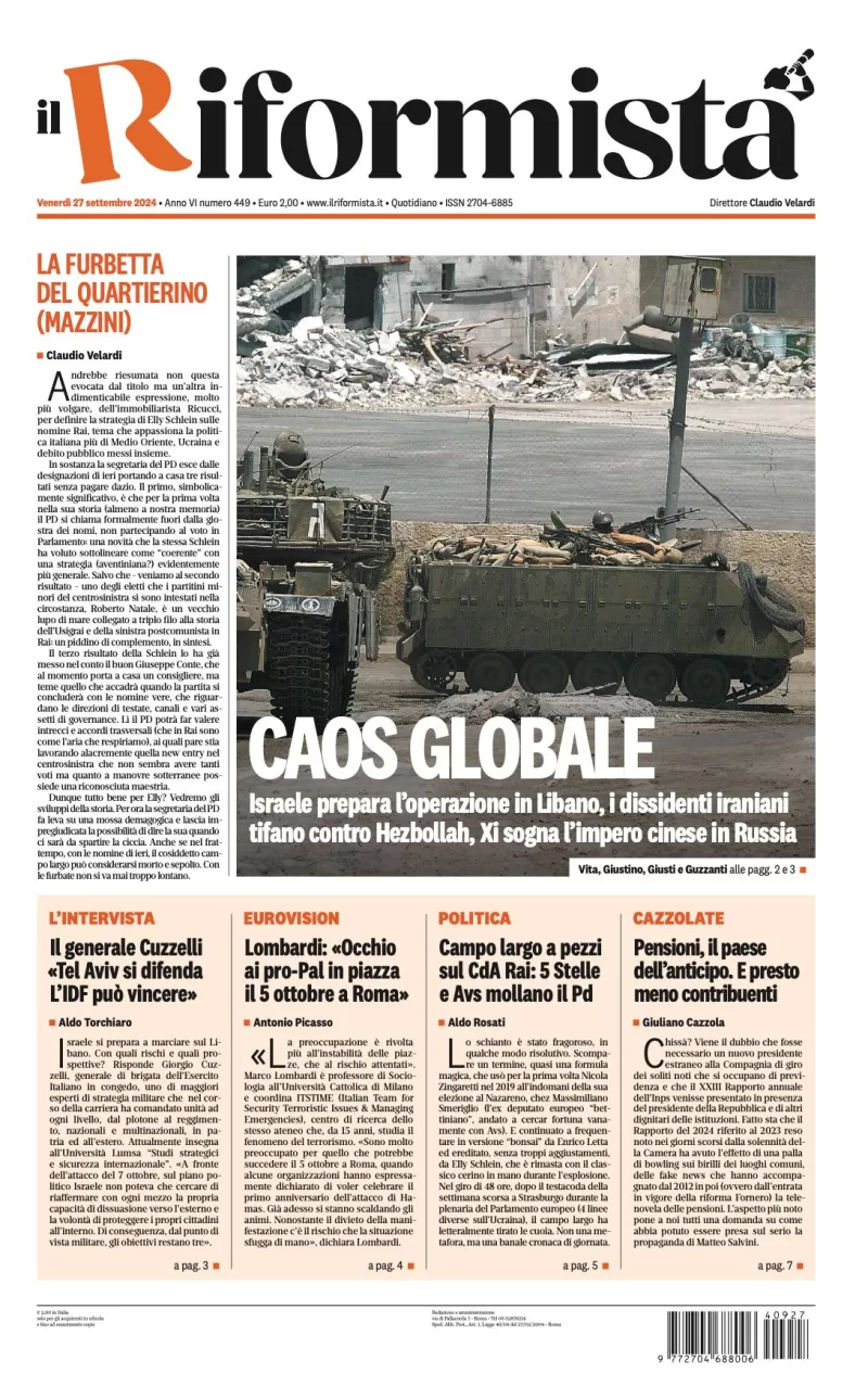 Quotidiano del 27 Settembre 2024