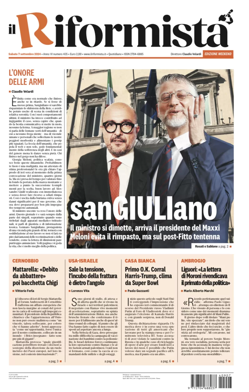 Quotidiano del 7 Settembre 2024