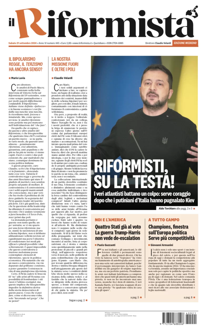 Quotidiano del 21 Settembre 2024