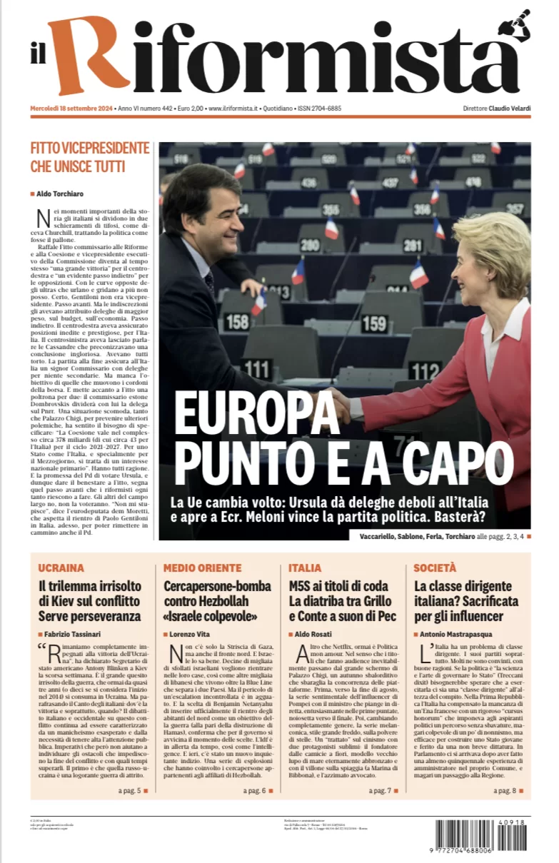 Quotidiano del 18 Settembre 2024