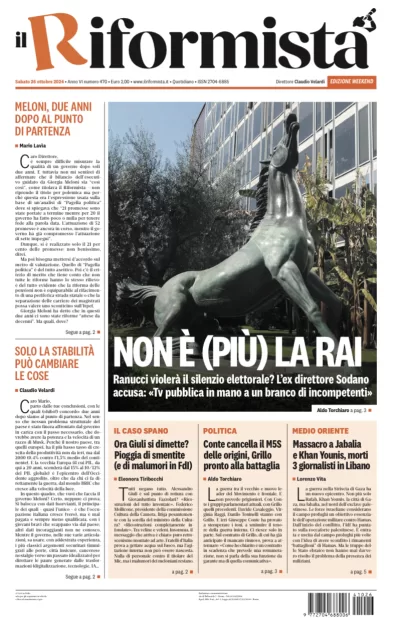 Quotidiano del 26 Ottobre 2024