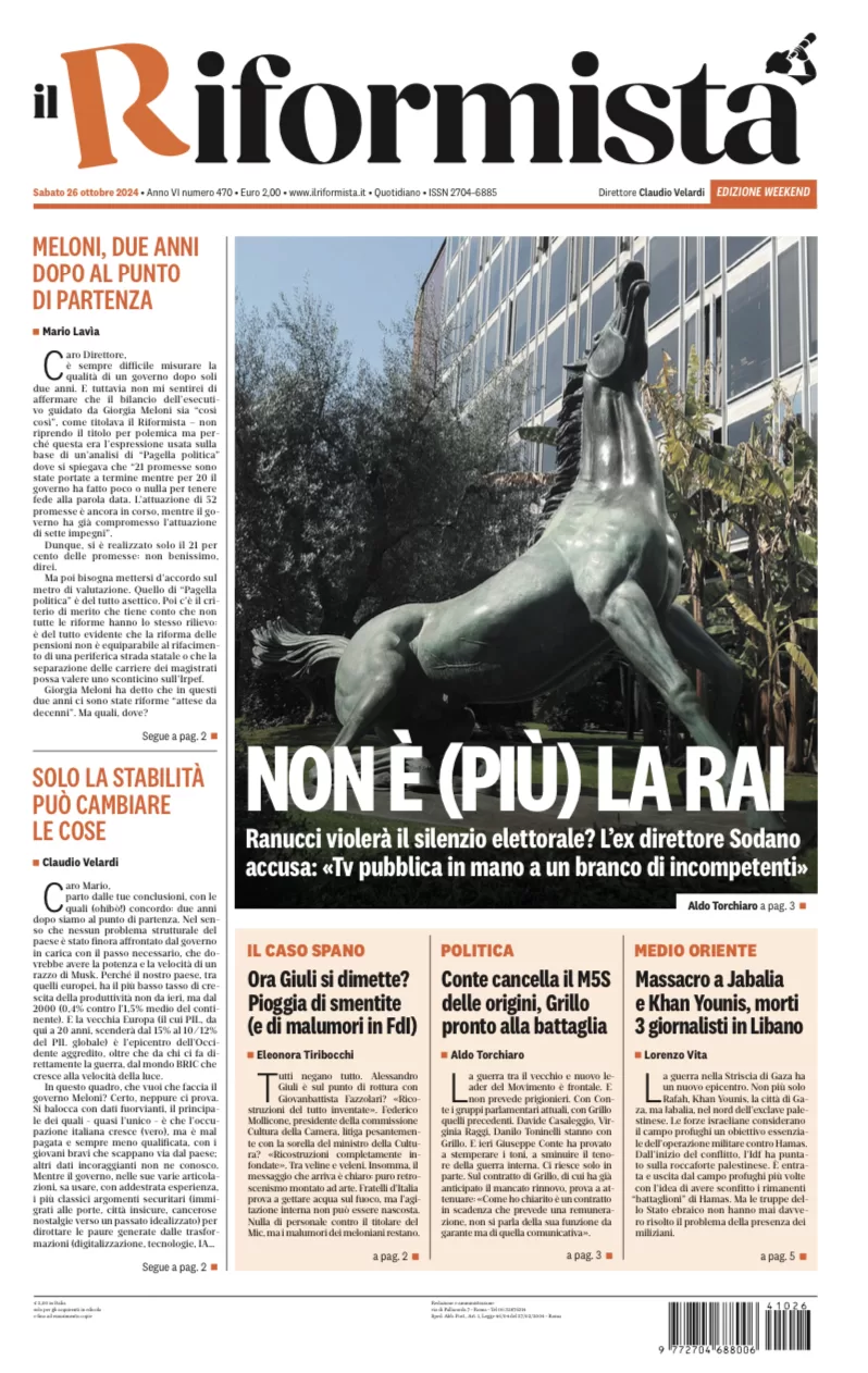 Quotidiano del 26 Ottobre 2024