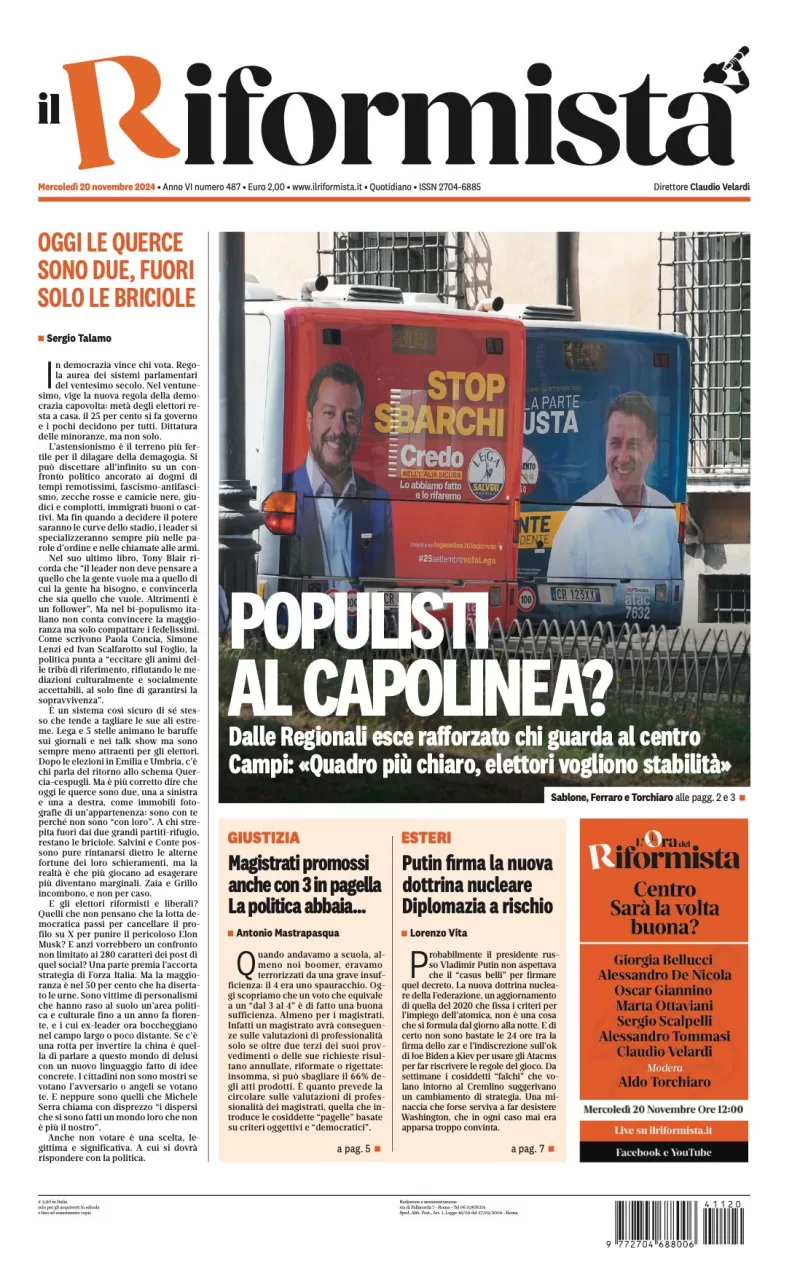 Quotidiano del 20 Novembre 2024