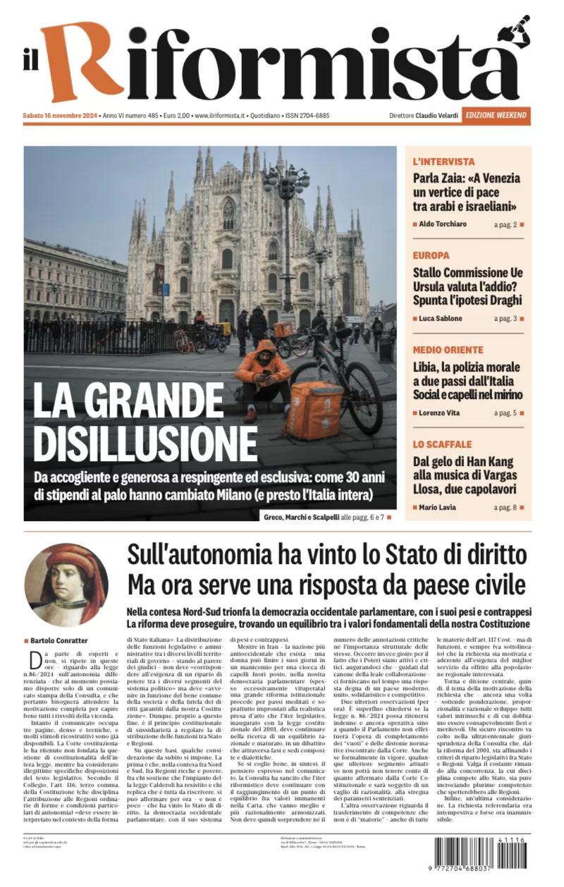 Quotidiano del 16 Novembre 2024
