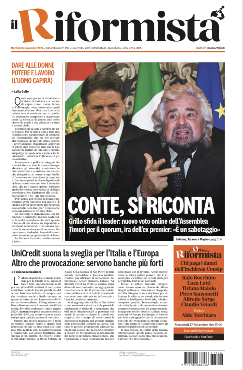 Quotidiano del 26 Novembre 2024
