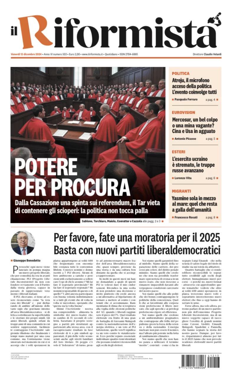 Quotidiano del 13 Dicembre 2024
