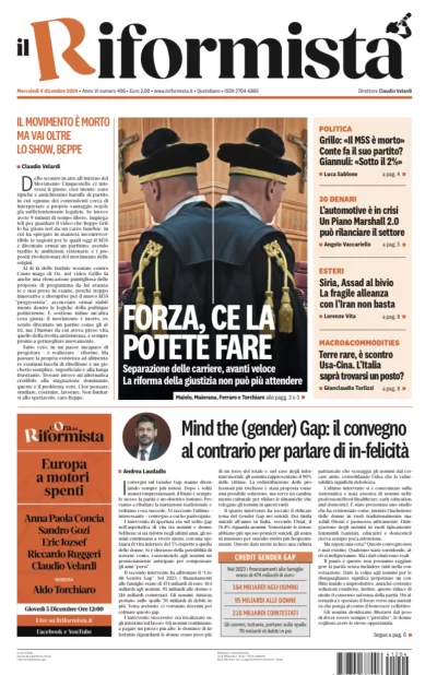 Quotidiano del 4 Dicembre 2024