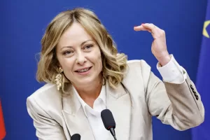 La presidente del Consiglio Giorgia Meloni durante la conferenza stampa organizzata dal Consiglio nazionale dell’ Ordine dei giornalisti e dall’Associazione stampa parlamentare, Roma, Giovedì, 9 Gennaio 2025 (Foto Roberto Monaldo / LaPresse)
Prime minister Giorgia Meloni during the press conference organized by National council of the Order of journalists and the Parliamentary press association, Rome, Thursday, Jan. 9, 2025 (Photo by Roberto Monaldo / LaPresse) La presidente del Consiglio Giorgia Meloni durante la conferenza stampa organizzata dal Consiglio nazionale dell’ Ordine dei giornalisti e dall’Associazione stampa parlamentare, Roma, Giovedì, 9 Gennaio 2025 (Foto Roberto Monaldo / LaPresse)
Prime minister Giorgia Meloni during the press conference organized by National council of the Order of journalists and the Parliamentary press association, Rome, Thursday, Jan. 9, 2025 (Photo by Roberto Monaldo / LaPresse)