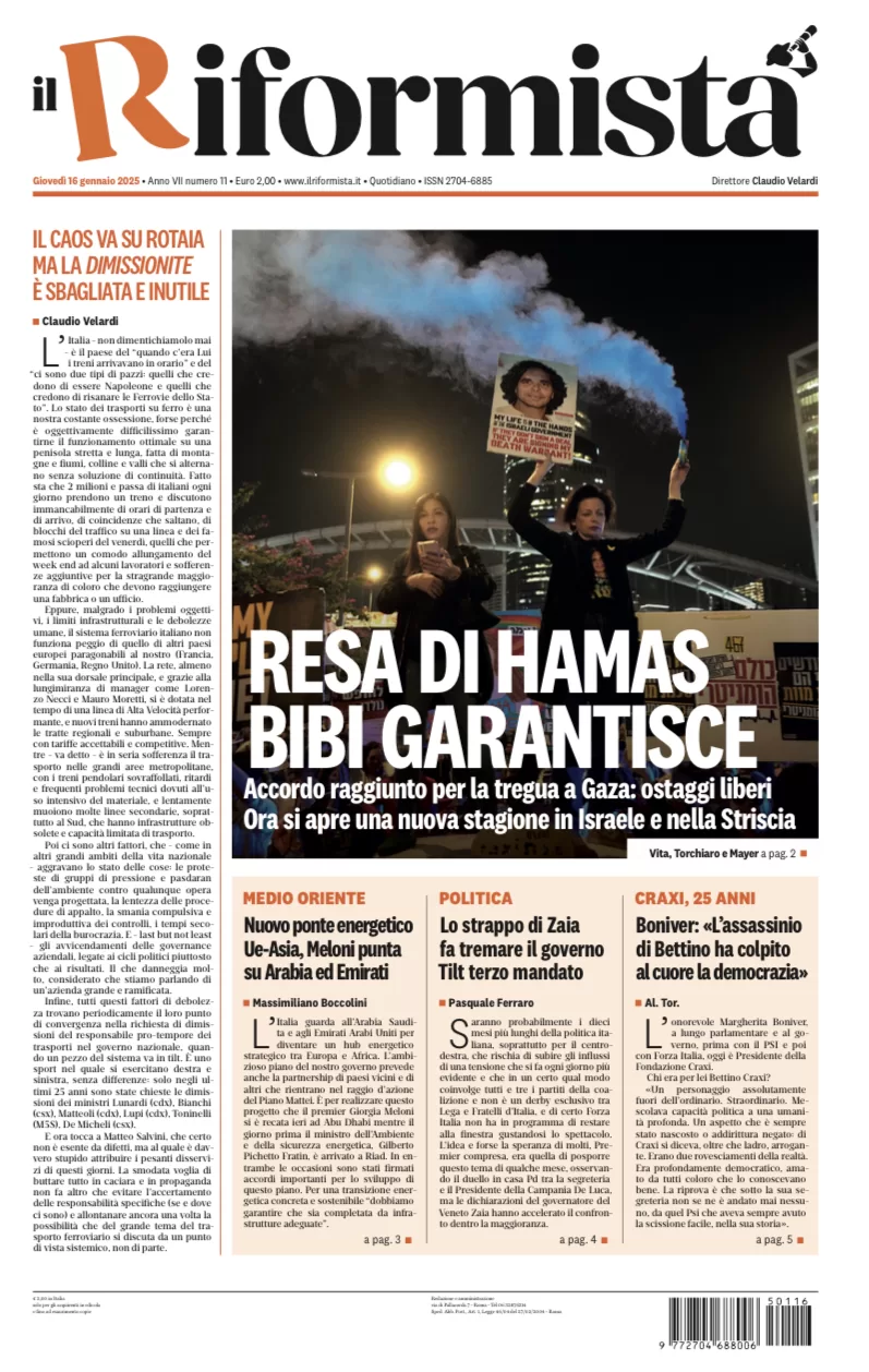 Quotidiano del 16 Gennaio 2025