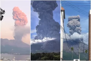 Esplode il ‘Vesuvio giapponese’: potente eruzione del Sakurajiama, il vulcano di Kagoshima la città gemellata con Napoli