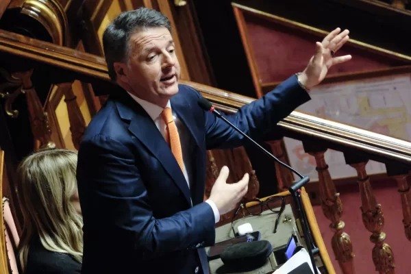 Matteo Renzi IV  durante lo svolgimento del question time in Senato a Roma, Giovedì, 27 Febbraio 2025 (foto Mauro Scrobogna / LaPresse) 

 Matteo Renzi IV during the question time in the Senate in Rome, Thursday, February 27 2025 (Photo by Mauro Scrobogna / LaPresse)
