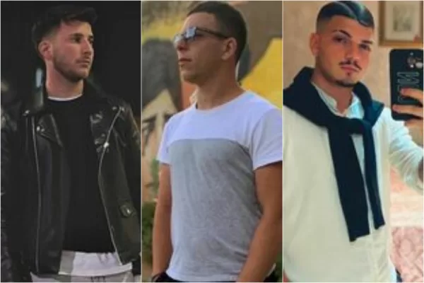 Le vittime: da sinistra, Andrea Miceli, Massimo Pirozzo e Salvatore Turdo