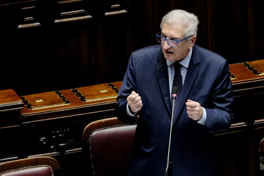 Tommaso Foti ministro affari europei, coesione territoriale e pnrr, durante lo svolgimento del question time alla Camera dei Deputati a Roma, Mercoledì, 23 Aprile  2025 (foto Mauro Scrobogna / LaPresse) 

Tommaso Foti  minister for European affairs, territorial cohesion and Pnrr, in occasion of the question time in the Chamber of Deputies in Rome, Wednesday,   April 23 2025. (Photo by Mauro Scrobogna / LaPresse )