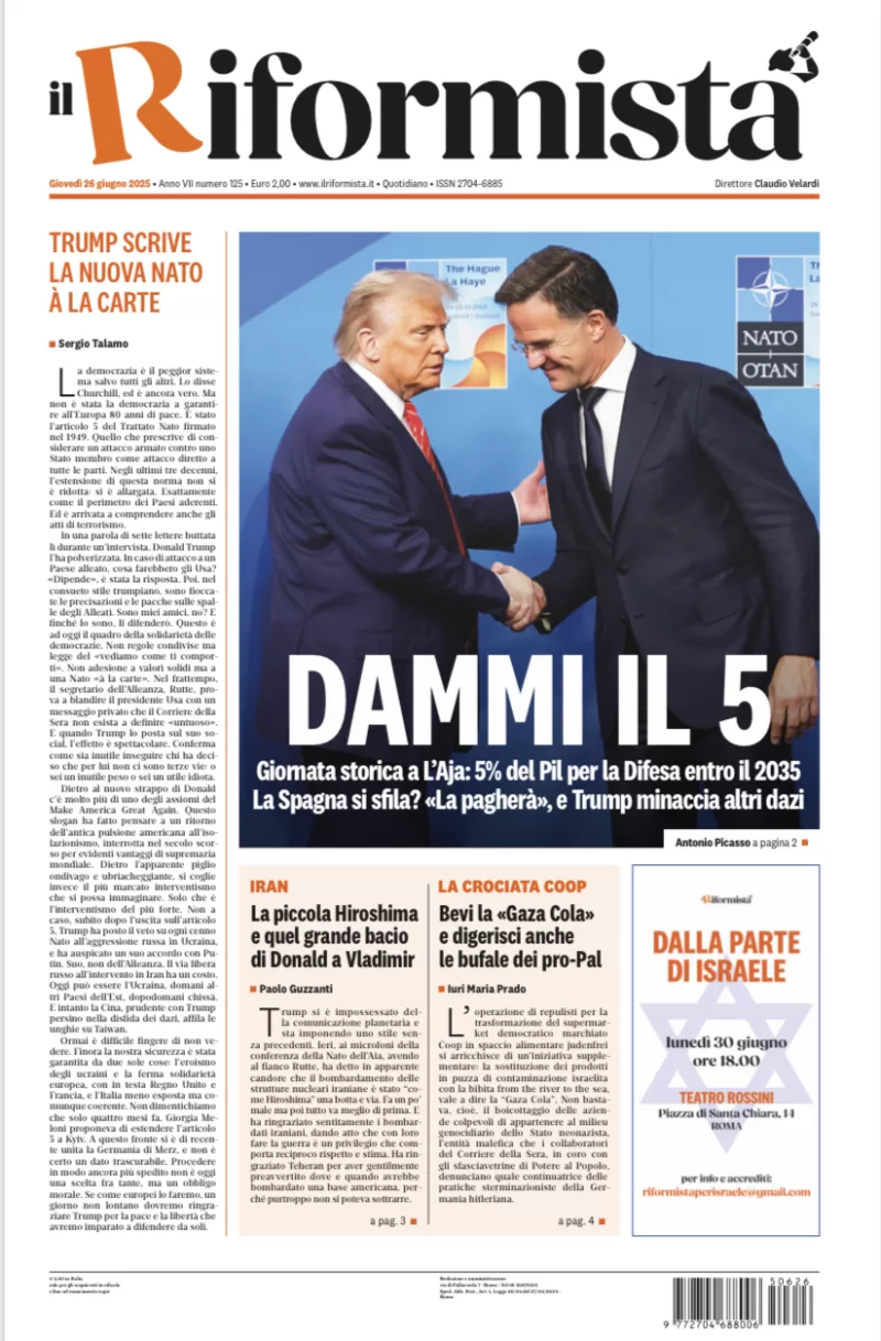 Quotidiano del 26 Giugno 2025