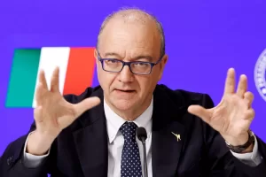 Il ministro dellÕIstruzione Giuseppe Valditara a Palazzo Chigi durante la conferenza stampa al termine del Consiglio dei ministri, Roma, Mercoled 30 Aprile 2025 (Foto Roberto Monaldo / LaPresse) 

Minister of Education Giuseppe Valditara at Palazzo Chigi during the press conference at the end of the Council of ministers, Rome, Wednesday, April 30, 2025 (Photo by Roberto Monaldo / LaPresse)