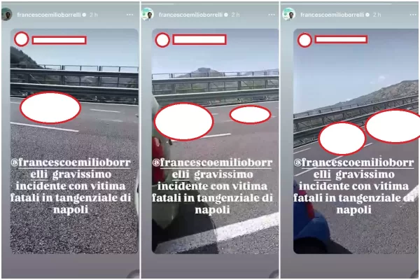 Napoli, il video dell’incidente in Tangenziale condiviso sui social da Borrelli: i cadaveri di uomo e donna diffusi senza filtri dal politico che non sbaglia mai