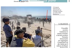 “A Gaza i civili che osservano”, ma Avvenire pubblica la foto dei clan palestinesi