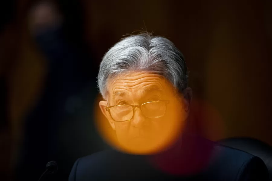 Federal Reserve Chair Jerome Powell speaks during a Senate Banking Committee hearing on Capitol Hill, on Tuesday, Dec. 1, 2020, in Washington. (Al Drago/The New York Times via AP, Pool)