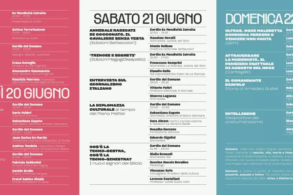 “Samsara – Il ciclo delle idee”, tra passato, presente e futuro le storie di grandi piemontesi “Samsara – Il ciclo delle idee”, tra passato, presente e futuro le storie di grandi piemontesi