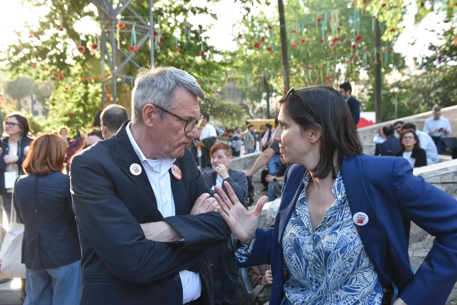 MAURIZIO LANDINI CGIL, ELLY SCHLEIN POLITICA