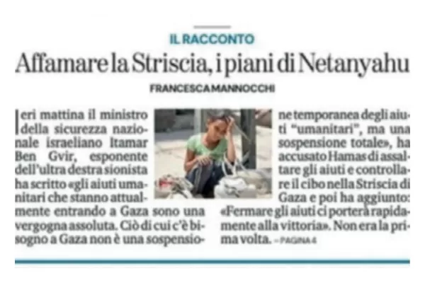 Aiuti umanitari rubati a Gaza, La Stampa s’infuria con chi dà la colpa ad Hamas