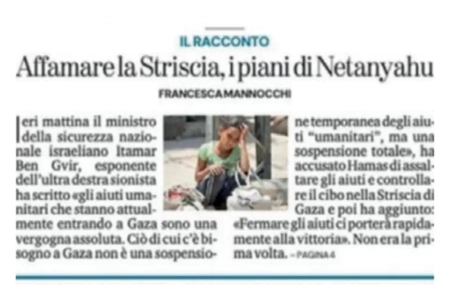 Aiuti umanitari rubati a Gaza, La Stampa s’infuria con chi dà la colpa ad Hamas