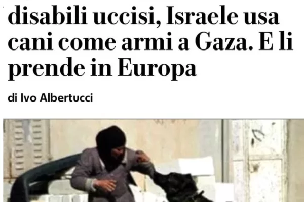 Repubblica e Stampa brochure in Kefiah con “armi canine”