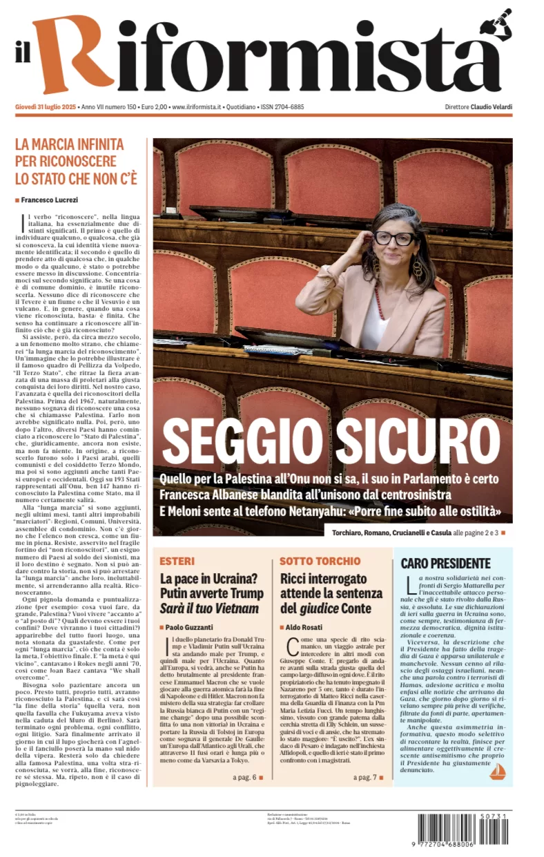 Quotidiano del 31 Luglio 2025