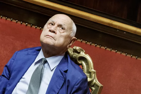 Il ministro della Giustizia Carlo Nordio nell’aula del Senato in occasione del voto finale sul ddl costituzionale in materia di ordinamento giurisdizionale e istituzione della Corte disciplinare, Roma, Martedì 22 Luglio 2025 (Foto Roberto Monaldo / LaPresse) 

Minister of Justice Carlo Nordio in the Senate during the final vote on the constitutional bill relating to the judiciary system and the establishment of the Disciplinary Court, Rome, Tuesday, July 22, 2025 (Photo by Roberto Monaldo / LaPresse)