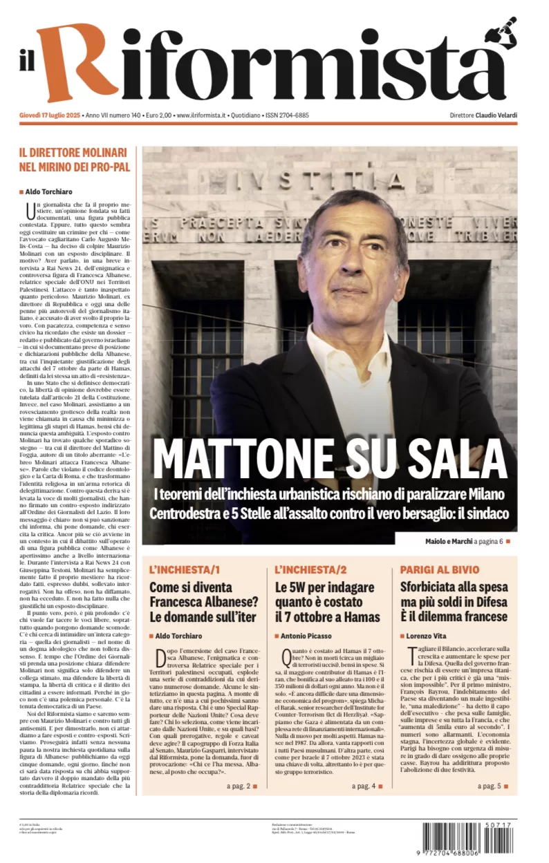 Quotidiano del 17 Luglio 2025