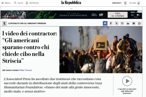 Gaza, il video dei contractors che non sparano sui civili anche se i media scrivono l’esatto contrario