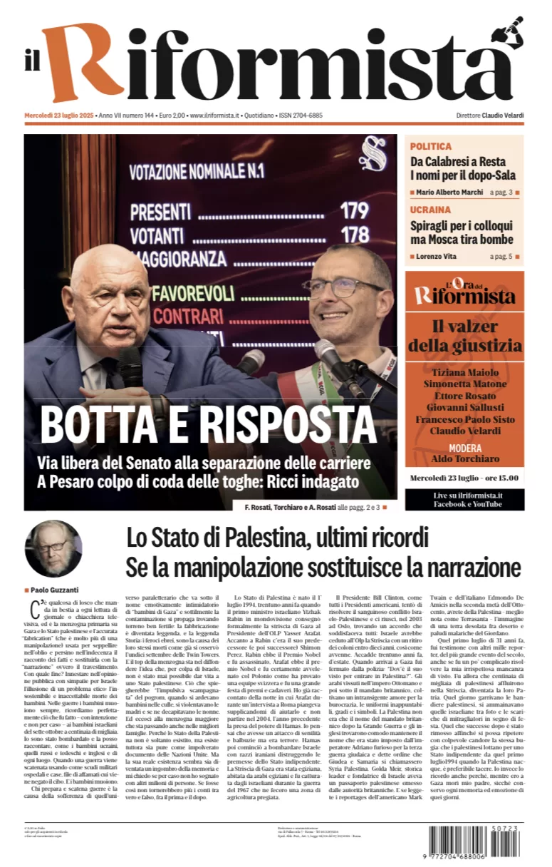 Quotidiano del 23 Luglio 2025