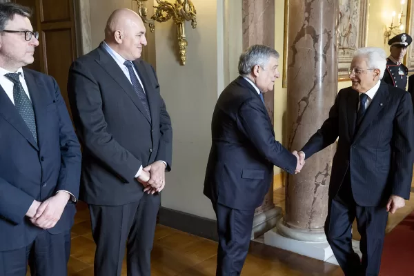 GUIDO CROSETTO ANTONIO TAJANI SERGIO MATTARELLA