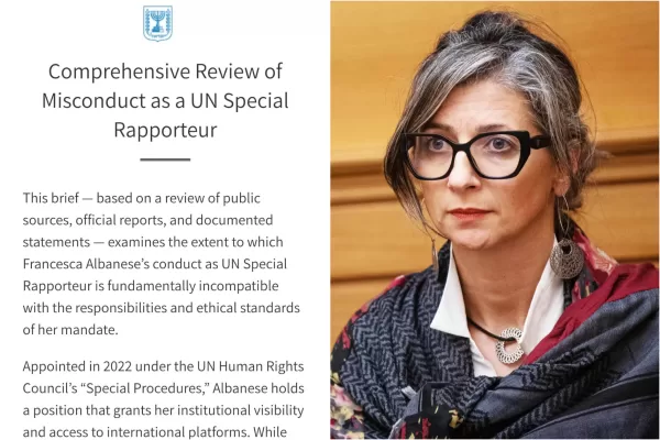 Francesca Albanese ha violato gli standard etici Onu, il report che inchioda la relatrice: i rapporti con entità affiliate al terrorismo