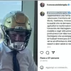 Lollobrigida un po’ running back, un po’ Hannibal Lecter: la foto con il casco di parmigiano è l’anti-scuola di selfie… Lollobrigida un po’ running back, un po’ Hannibal Lecter: la foto con il casco di parmigiano è l’anti-scuola di selfie…