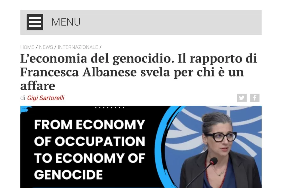 Sindacati e avvocati, unitevi contro lo Stato ebraico: la signora Albanese istiga proprio tutti