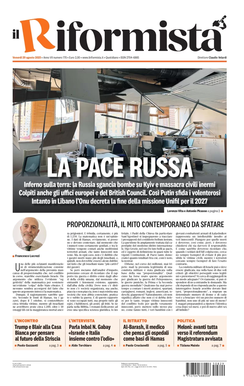 Quotidiano del 29 agosto 2025