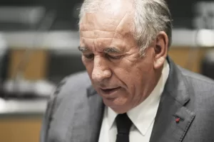 French Prime Minister Francois Bayrou arrives to face questions from a parliamentary inquiry into alleged abuse at a Catholic school amid accusations he has hidden what he knows about the scandal, in Paris, Wednesday May 14, 2025. (AP Photo/Aurelien Morissard)