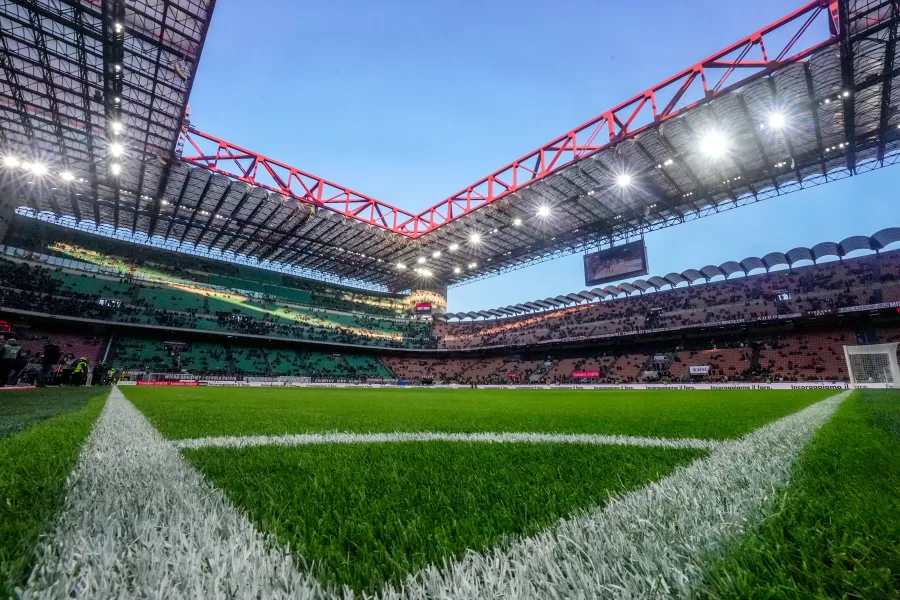 San Siro  before the Serie A soccer match between  Milan and Inter  at San Siro Stadium in Milan  , North Italy –   Sunday , February 2, 2025  . Sport – Soccer . (Photo by Spada/LaPresse)
