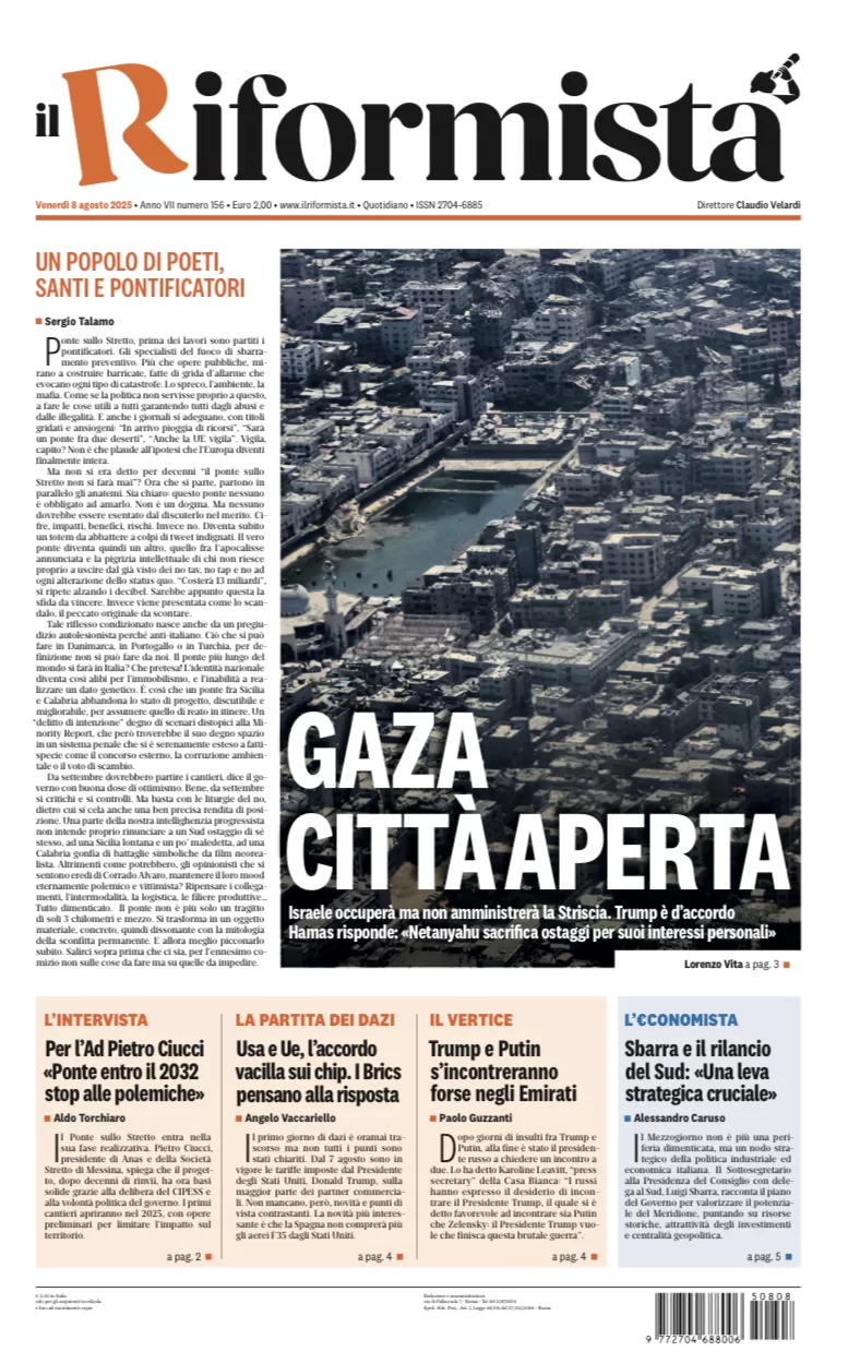 Quotidiano dell’8 agosto 2025